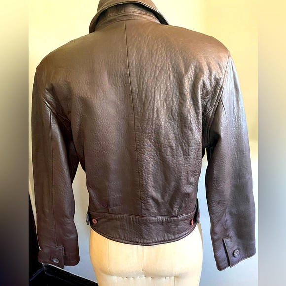 Georgetown Leather Design cropped leather jacket. - Picture 3 of 3